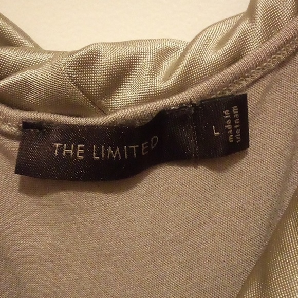 The Limited Elegant Goldish Sleeveless Rolled Collar Shirt - Size Large - Picture 3 of 7